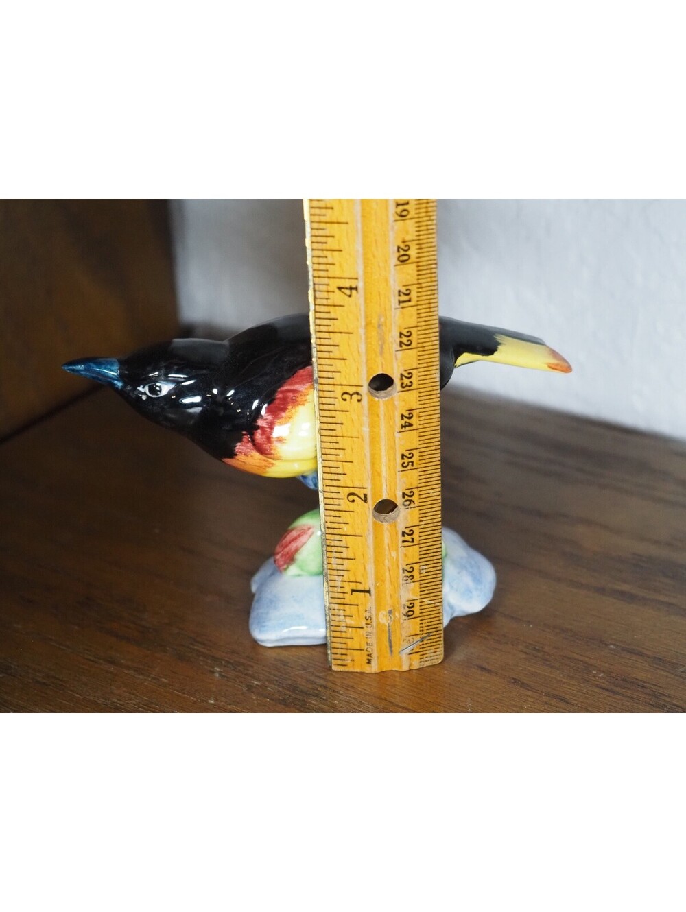 Stangl Pottery Bird Figurine, Hand‑Painted Vtg Ceramic, Black & Yellow Design - Picture 5 of 6